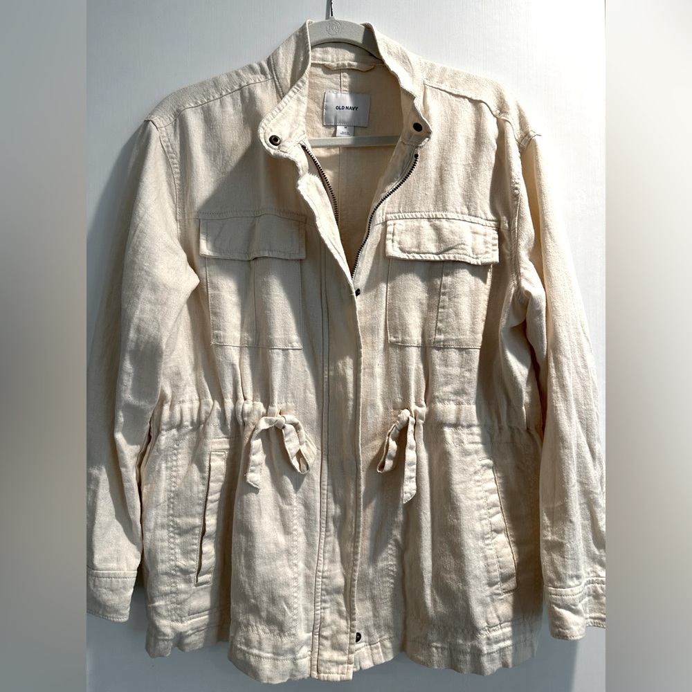 Old Navy Linen Blend Utility Jacket